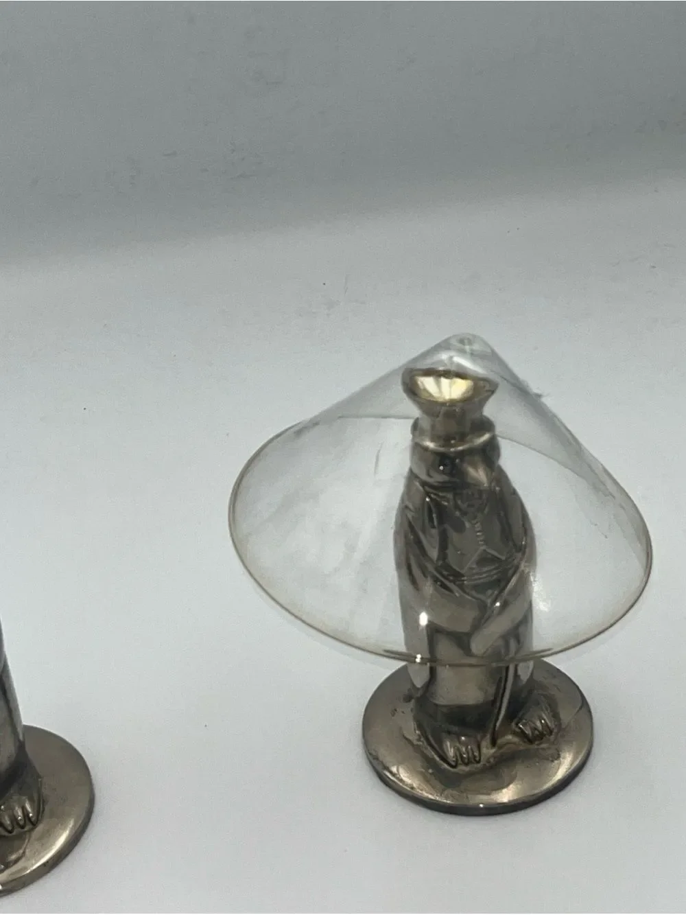 Vintage Mid-Century Towle Penguin Silver Plated Martini Glass Set of Two